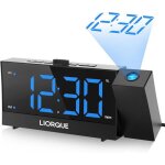 Radio rveil projection - twinsim - g0181r - p - double alarme - grand cran led - chargement usb