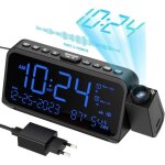 Radio - r�veil projection plafondradio fm num�riquehorloge projecteur avec charge usb&type cr�veil limineux ...