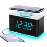 Radio réveil - choumicha saveurs - chargeur sans fil 15w - bluetooth - double alarme - veilleuse Radio réveil - choumicha saveurs - chargeur sans fil 15w - bluetooth - double alarme - veilleuse