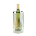 Rafrachisseur de bouteille - aps - acrylique transparent - double paroi - 230mm de hauteur - 120mm de ...