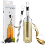 Rafra�chisseur de bouteille de vin - dok - acier inoxydable - b�ton refroidissant - bec verseur - refroidissem ...