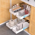 Rail coulissant tiroir - kit tiroir coulissant 40x19x9 cm blanc