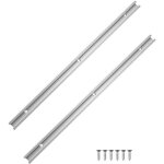 Rail onglet en t en aluminium - mich - 500x19x95 mm - argent - 2 pi�ces - alliage daluminium