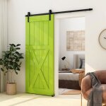 Rail de sol r�glable noir pour porte de grange coulissante simple