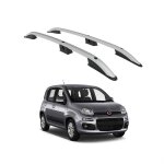 Rails de toit barres set cross rail turtle crown pour fiat panda 319 2012 - 2024 (hatchback) argent