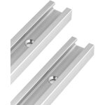 Rail t - track en aluminium 300 mm pour scie table et dfonceuse dimensions 19 x 10 mm lot de 2 pices ...