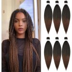 Rajout cheveux tresses 66cm lot de 6 extensions de cheveux tressés pré - Étirés ez yaki texture braids ... Rajout cheveux tresses 66cm lot de 6 extensions de cheveux tressés pré - Étirés ez yaki texture braids ...