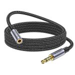 Rallonge jack audio 3. 5 mm 4 p�les pour casque micro nylon tress� jack m�le vers femelle c�ble extension ...