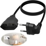 Rallonge de prise plate europ�enne 2. 5 a 250v prise europ�enne universelle de type c adapt�e pour t�l�viseur ...