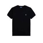 Ralph lauren tee - shirt femme cotton jersey crewneck t - shirt basique black m