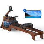 Rameur dappartement merach connect app chaise ergonomique confortable capacit de poid 150kg bois massif ...