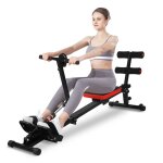 Rameur dappartement - 12 niveaux de r�sistance hydraulique - avec moniteur lcd pour le fitness - charge ...