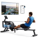 Rameur � eau ? merach - 15 l - 6 rep�res de remplissage - bluetooth - connectivit� zwift & kinomap - ...