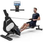 Rameur dappartement - dskeuzeew - pliable - r�sistance magn�tique - affichage lcd - 150kg