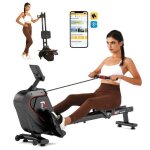 Rameur magn�tique dappartement - raoo min - capacit� 150kg - 16niveaux de r�sistance - ecran led ?compatible ...