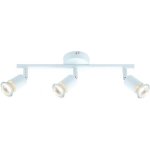 Rampe 3 spots - basic - fer blanc - blanc - gu10