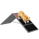 Rampe dagilit pour chien - pawhut - cadre en a - surface antidrapante - pour chiens de toutes races ...