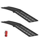 Rampe de chargement en aluminium - vidaxl - 222x28x5 cm - noir - pliable - poids maximal 200 kg - lot ...