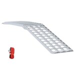Rampe de chargement en aluminium - vidaxl - argent� - 230x44x5 cm - pliable - poids maximal 200 kg