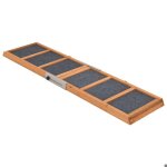 Rampe pour chien - vidaxl - 120x30 cm - bois massif - pliable - anti - glisse