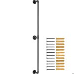 Rampe descalier - duoku - 4 pieds - acier au carbone - capacit� 200 kg - montage mural