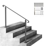 Rampe descalier extrieure rglable - duoku - convient  2  3 marches - rampe de porche avant - kit ...