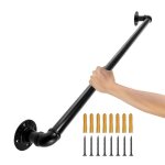 Rampe escalier murale - vevor - 06 m - acier carbone garde - charge 200 kg - tube 32 mm 4 supports muraux ... Rampe escalier murale - vevor - 06 m - acier carbone garde - charge 200 kg - tube 32 mm 4 supports muraux ...