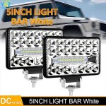 Rampe de phare de travail led 2x175w 12v 24v rectangle projecteurs lumire feux pour voiture camions ...