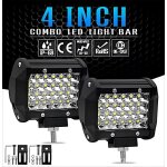Rampe de phare de travail led 2x72w 12v 24v carr� projecteurs lumi�re feux pour voiture camions suv atv ...