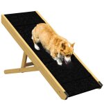 Rampe pliable pour chiens - pawhut - en bois facile � transporter - 4 hauteurs - 835 x 35 x 475 cm - ...