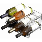 Range bouteille frigo empilable - mich - 2 niveaux - antid�rapant - mat�riau pet - 6 fentes - peu encombrant ...