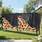 Range b�che int�rieur ext�rieur avec housse de protectionpour bois de chauffage 244x34x110cmcharge 350 ...