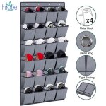 Range chaussures porte suspendu en tissu avec 24 poches 155 x 55 cm organisateur de chaussures pour placard ...
