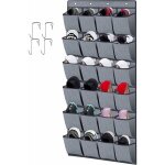 Range - chaussures suspendre sur la porte 24 poches organisateur pliable en lin gris yyv