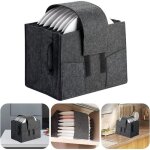 Rangement assiette - kzq - porte - assiettes feutre - 8 assiettes - couleur gris - camping - car