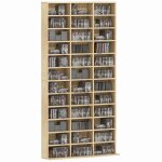 Rangements pour cd et dvd - homcom - 1116 cd / 528 dvd - 36 compartiments et tagres rglables - mdf ...