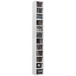 Rangements pour cd et dvd homcom meuble colonne de rangement avec 12 compartiments capacit max. 204 ...