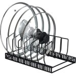 Rangement couvercle casserole de cuisineorganiseur de po�le avec 7 compartiments r�glables porte - casseroles ...