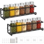 Rangement epices cuisine Étagère Épices en métal sans percage porte Épices pour Épices pots accessoire ... Rangement epices cuisine Étagère Épices en métal sans percage porte Épices pour Épices pots accessoire ...