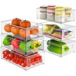 Rangement frigo - 6 pcs rangement pour rfrigrateur empilable pour garde - manger conglateur larmoire ...