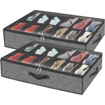 Rangement sous lit pour range chaussures lot de 2boîte À chaussures pour 24 paires de bottes boîte de ... Rangement sous lit pour range chaussures lot de 2boîte À chaussures pour 24 paires de bottes boîte de ...