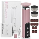 Rpe lectrique pour les pieds outil de pdicure rglable  6 niveaux avec meule et tte de meulage (soins ...
