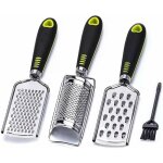 Rpe  fromage et zesteur de citron lot de 3 rpes lame en acier inoxydable manche ergonomique en caoutchouc ...