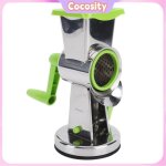 R�pe inox multifonction � manivelle - pour fromage / l�gumes - base ventouse int�gr�e