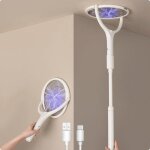 Raquette Électrique insectes rechargeable raquette anti moustique Électrique raquette avec une extension ... Raquette Électrique insectes rechargeable raquette anti moustique Électrique raquette avec une extension ...