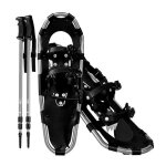 Raquettes  neige en aluminium 63cm costway btons de randonne rglablessac transport systme de fixation ...