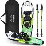 Raquettes � neige l�g�res et r�sistantes 3 en 1 avec b�tons de randonn�e et sac de transport rehausseur ...