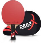 Raquette de ping - pong - draxx - pro carbon - 5 étoiles - housse de protection - ergonomique Raquette de ping - pong - draxx - pro carbon - 5 étoiles - housse de protection - ergonomique