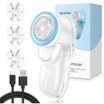 Rasoir anti - bouloche - tiptop home - usb rechargeable - lger et portable - 6 lames rotatives - 2000 ...