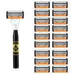 Rasoir classique 6 couches rasoir de s�curit� pour hommes rasage et femmes �pilation lames de rasage ...